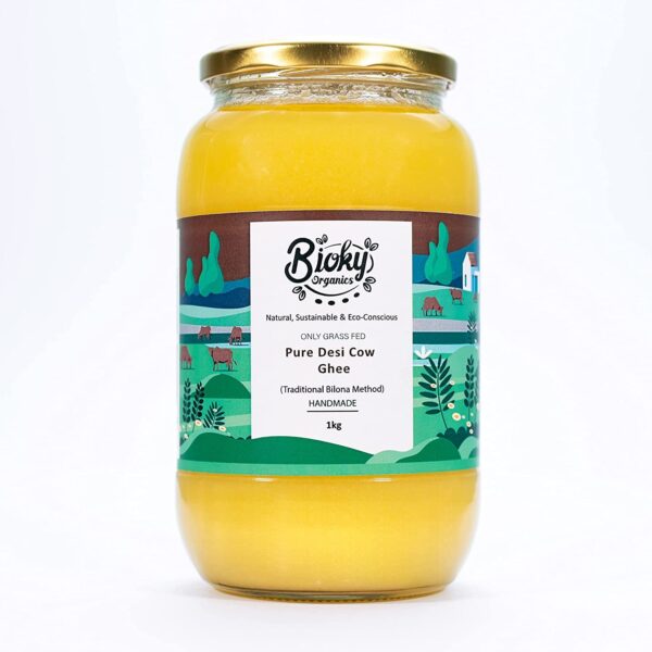 Bioky Organics A2 Desi Cow Ghee 1Ltr. | Desi Kankrej Cow |