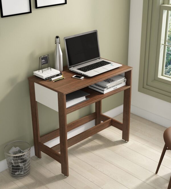 Champ Writing Table in Frosty Brazilian Walnut Finish,