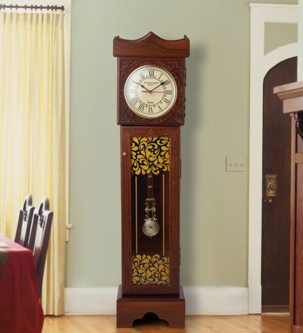 Brown Wood Pendulum Grand Father Clock
