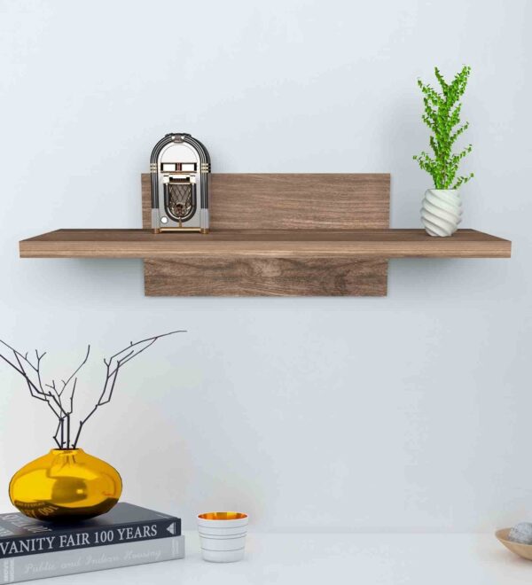 Dark Oak Engineered Wood Wall Shelf